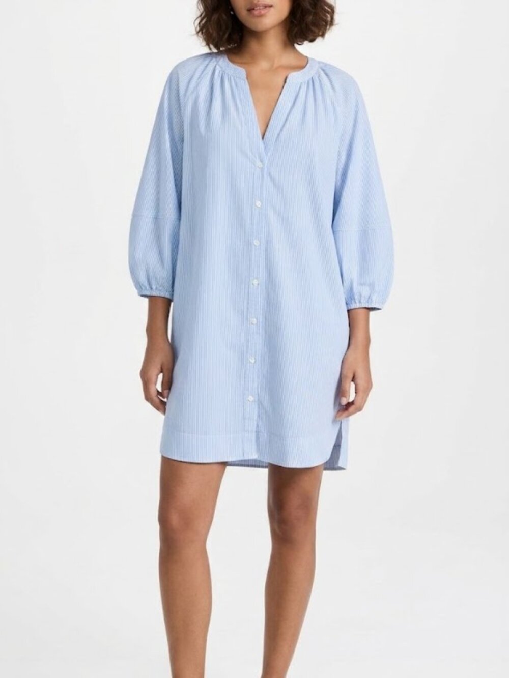 A New Day striped button-front shirt dress Size L